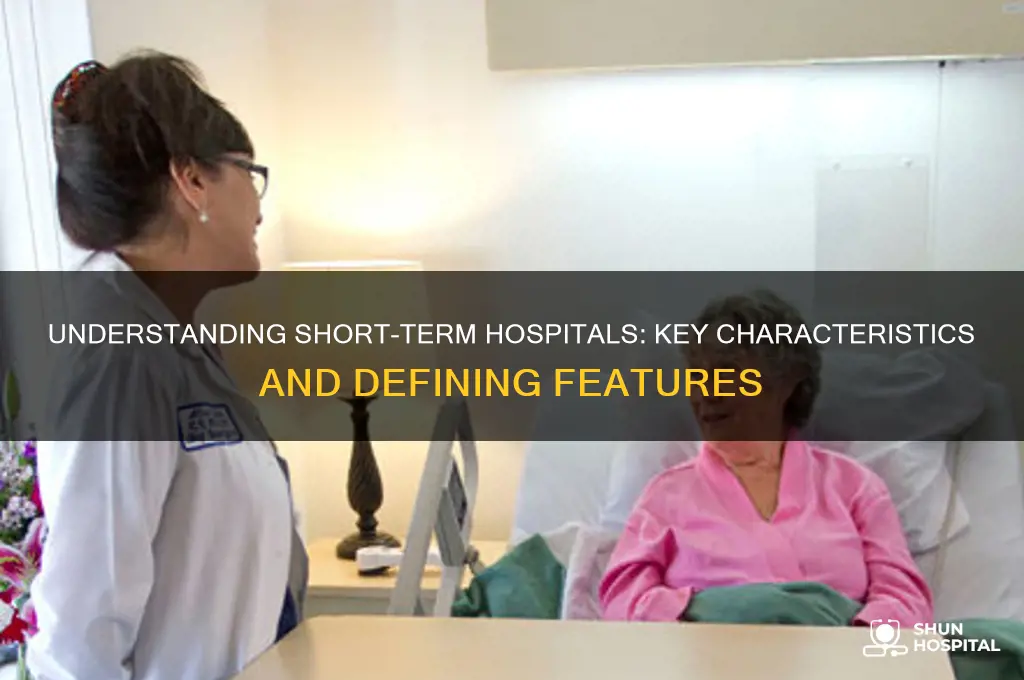 which of the following defines a short-term hospital
