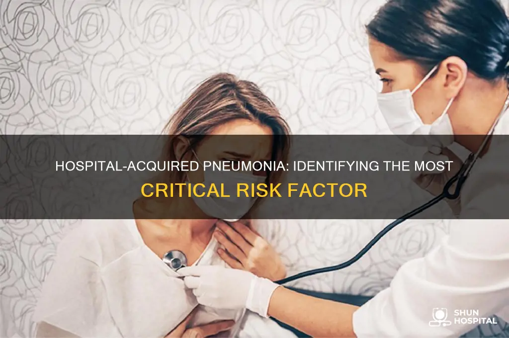 which of these is the biggest risk for hospital-acquired pneumonia