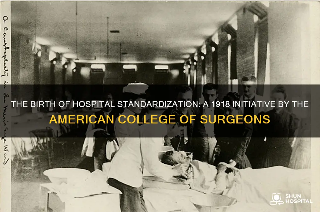which organization started the hospital standardization program in 1918