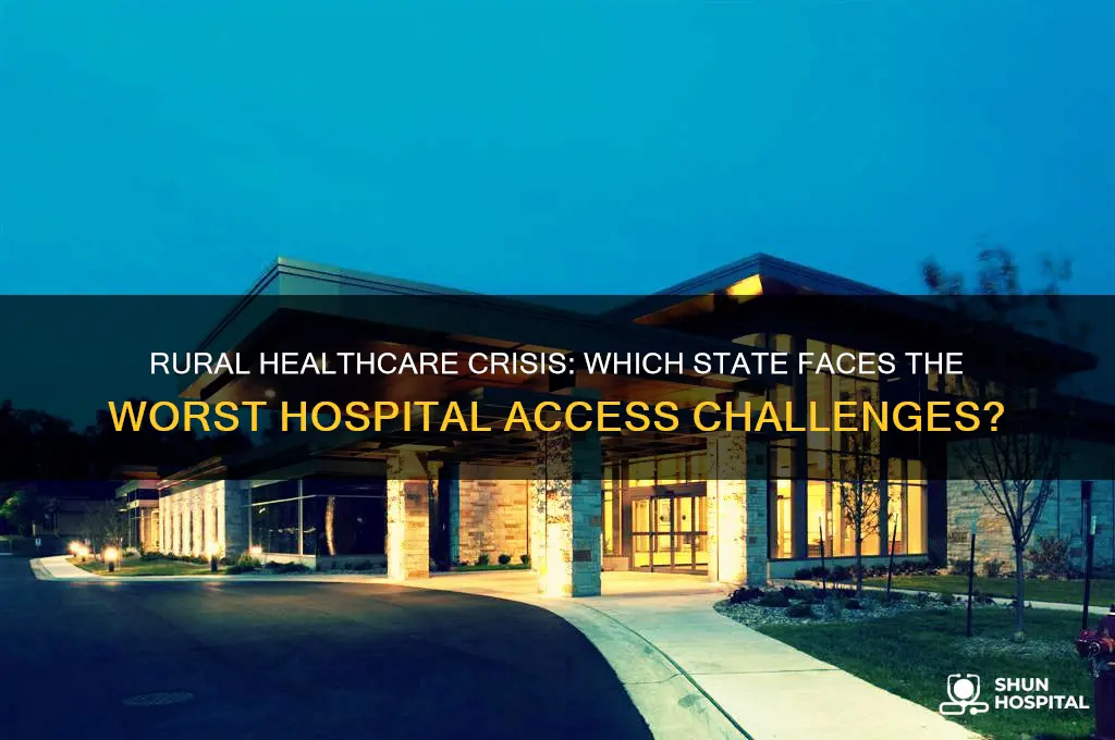which rural state struggles with hospital access