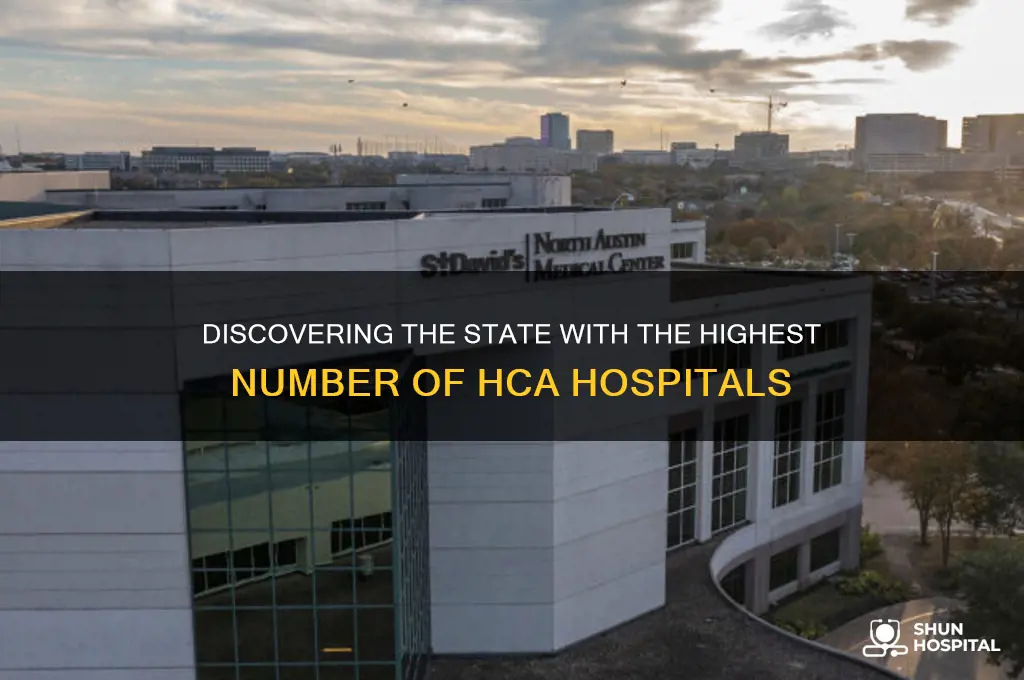which state has the most hca hospitals