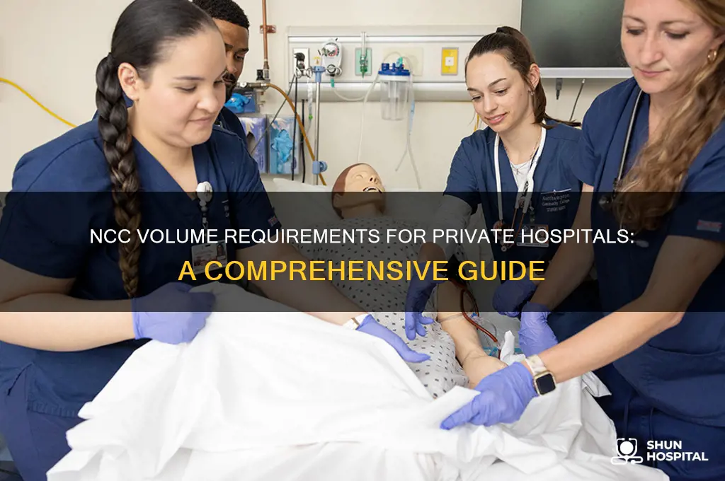 which volume is ncc for private hospitals