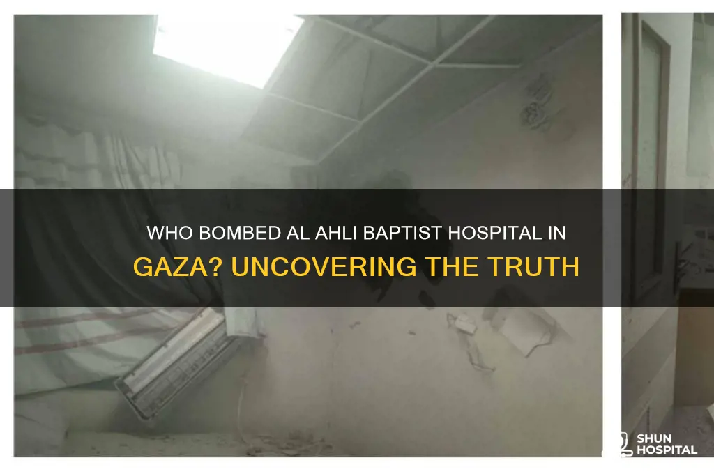 who bombed al ahli baptist hospital gaza