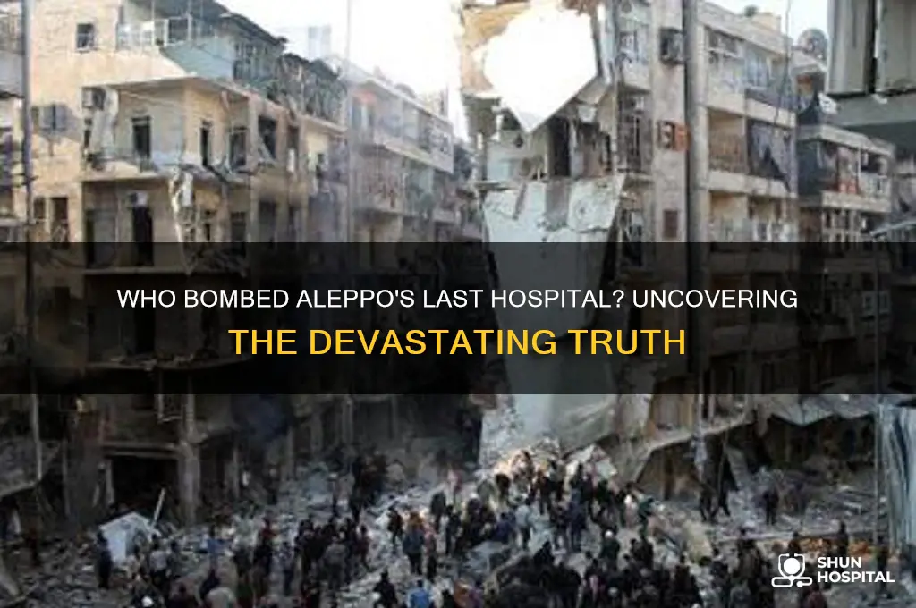 who bombed the last hospital in aleppo