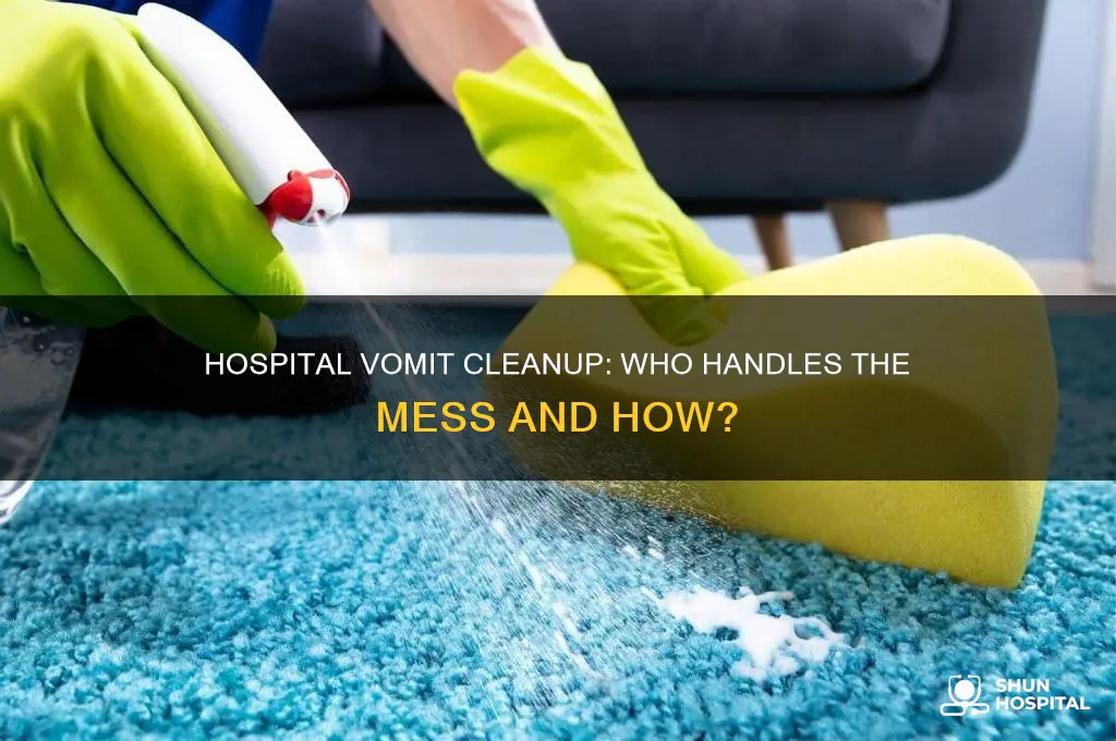 who cleans up vomit in a hospital