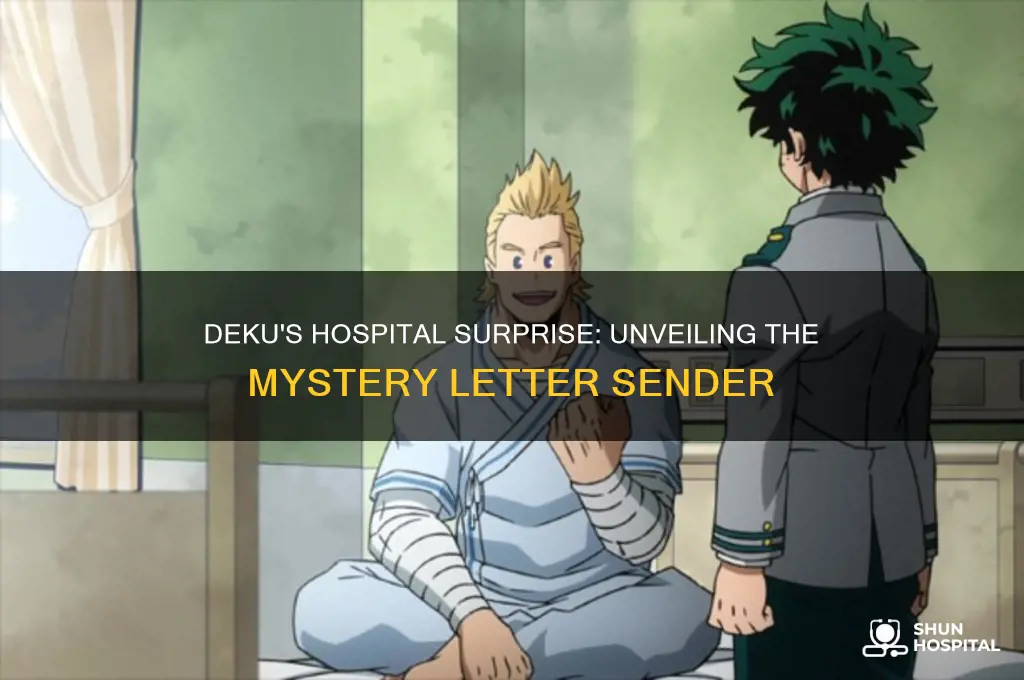 who does deku receive a letter from in hospital