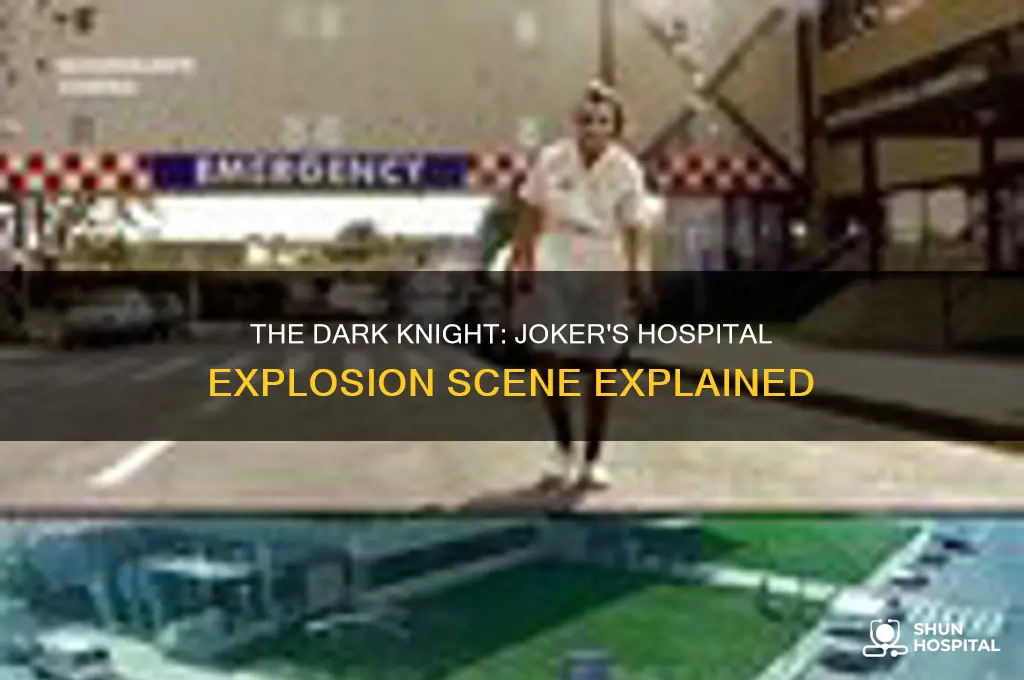 who does joker blow up hospital in dark knight