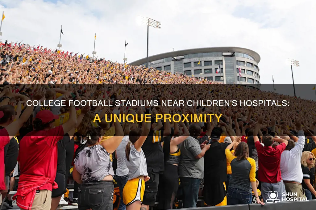 who has the college football stadium by a childrens hospital