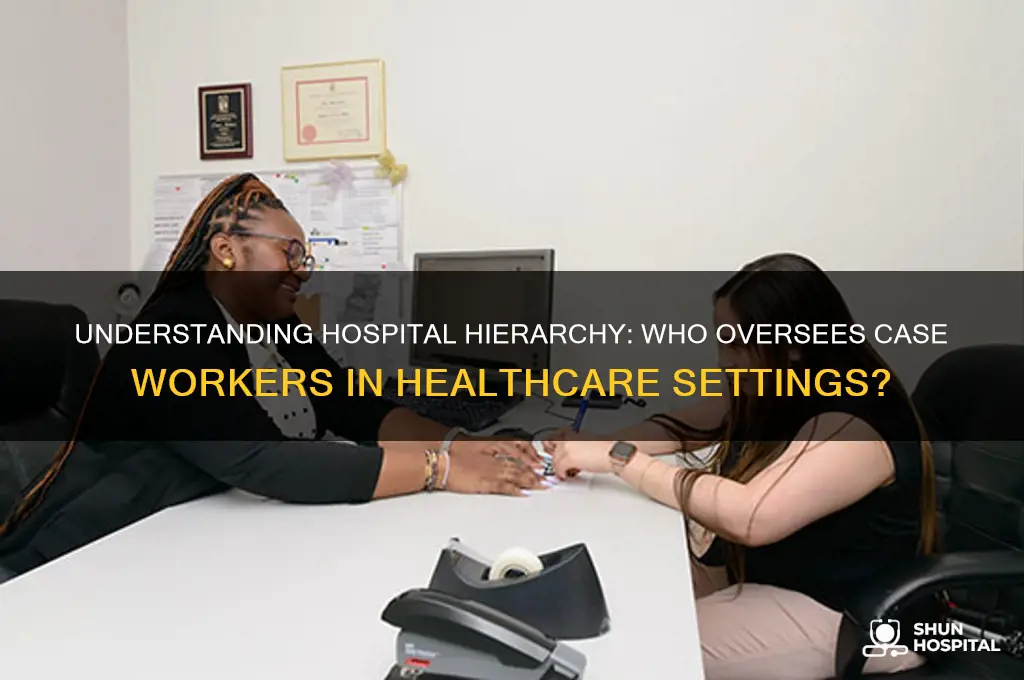 who is in charge over case workers in a hospital