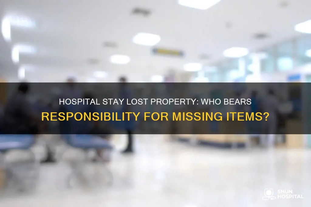 who is responsible for lost property at hospital stay