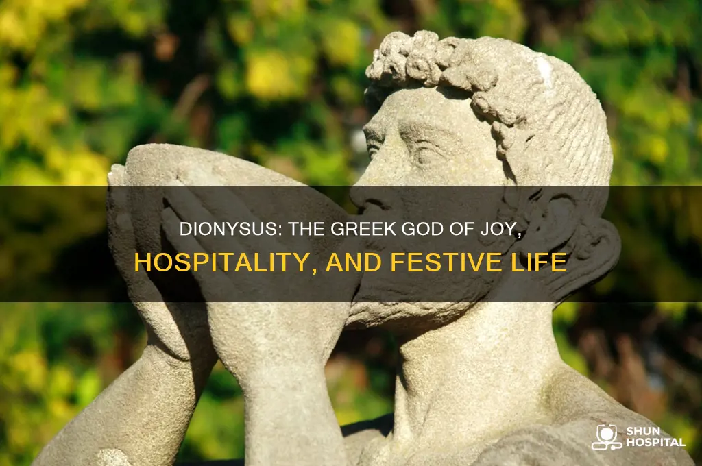 who is the greek god of joyous life and hospitality