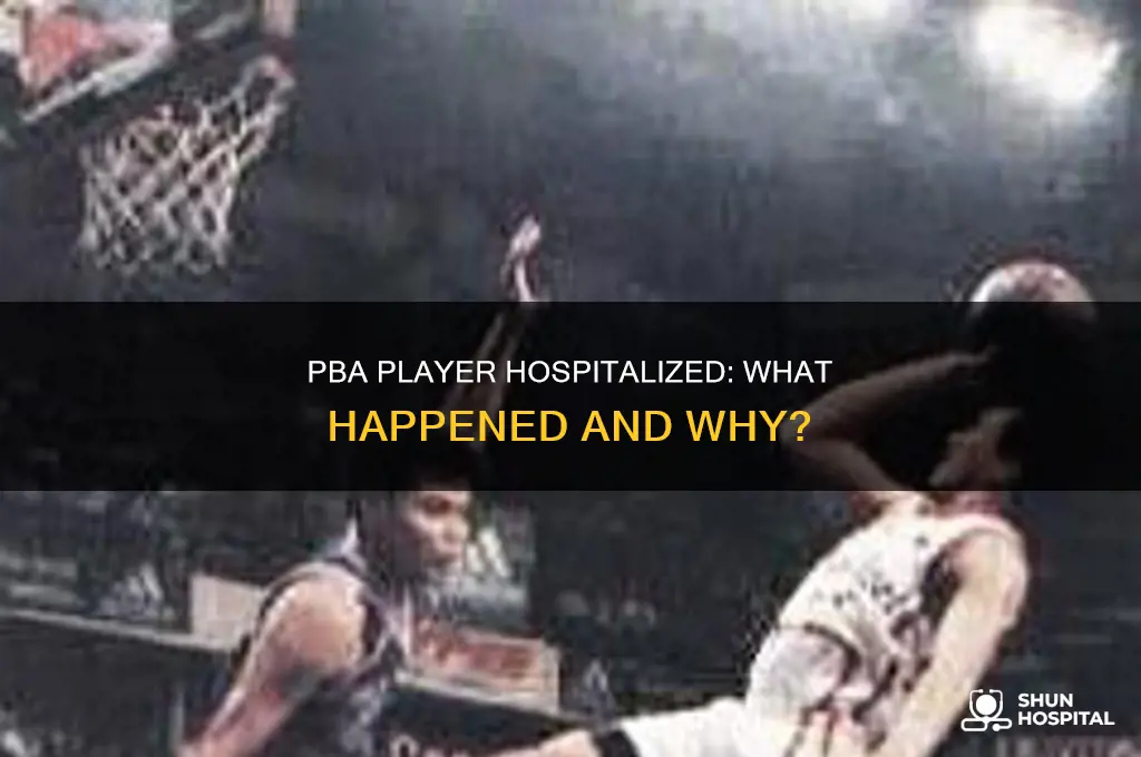 who is the pba player got hospitalized
