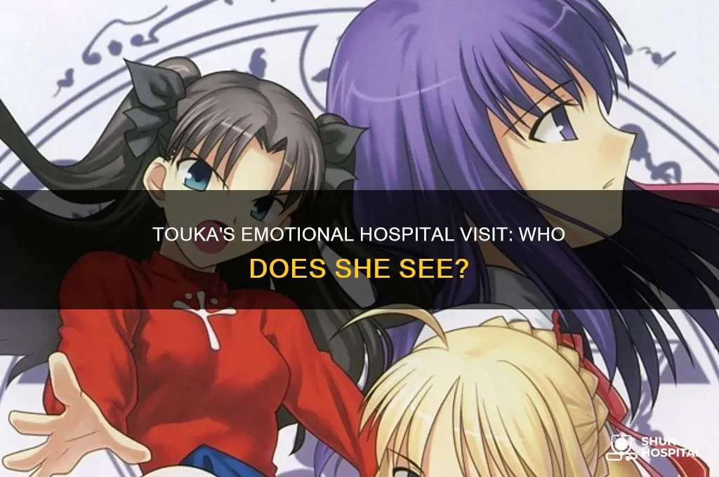 who is touka visiting in the hospital