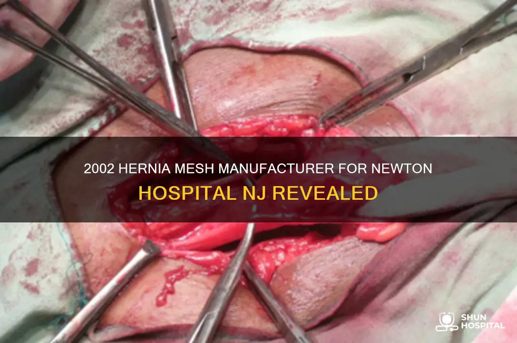 who made hernia mesh in 2002 for newton hospital nj