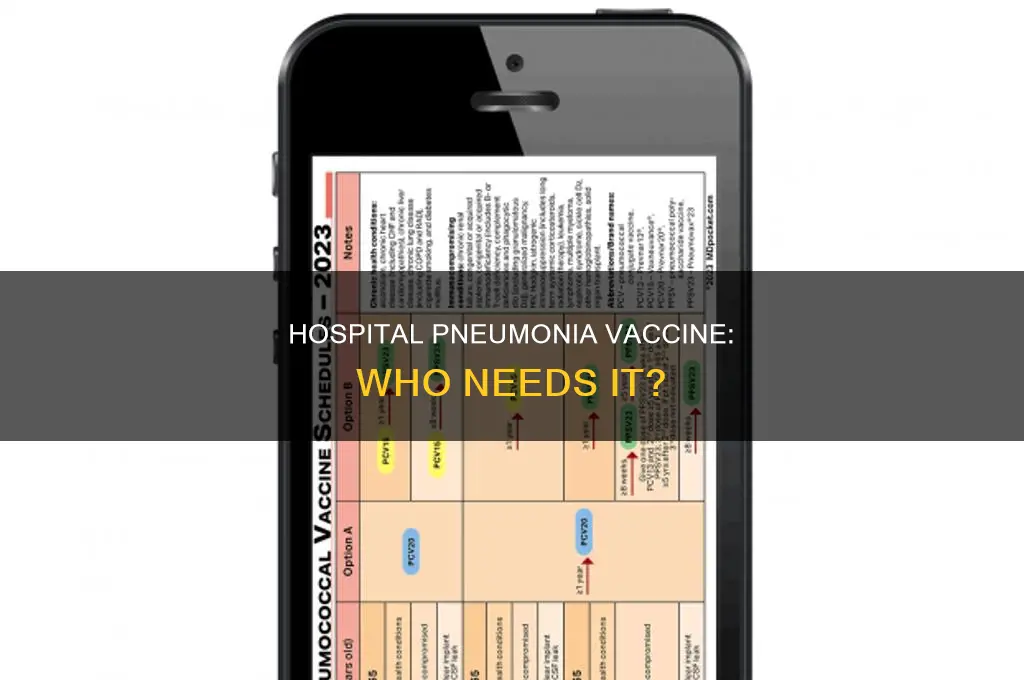 who should receive pneumonia vaccine in hospital