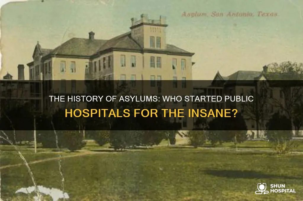 who started public hospitals for the insane