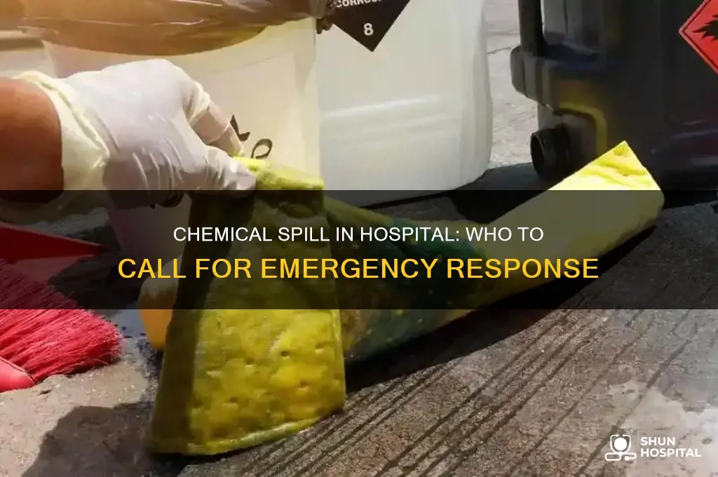 who to call for achemical spill in a hospital