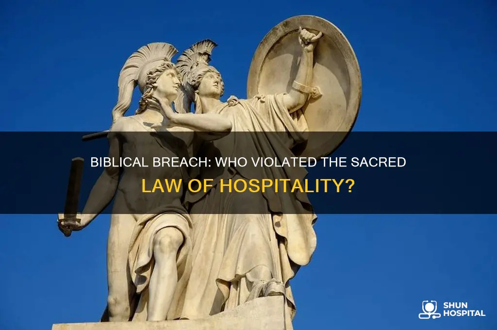 who violated the law of hospitality in the bible
