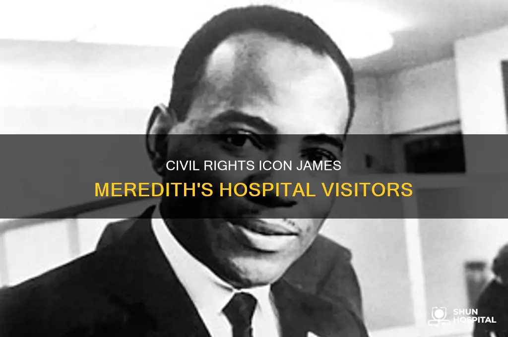 who visited james meredith in the hospital