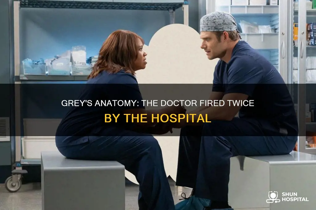 who was fired by the hospital twice in grey