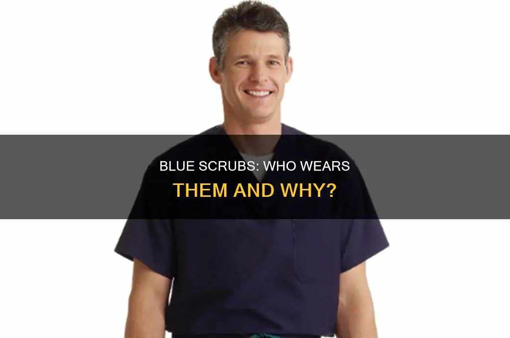 who wears blue scrubs in a hospital