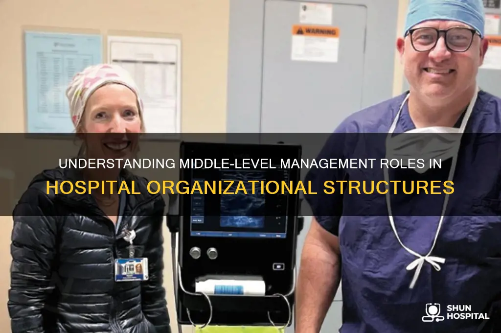 who would be considered middle level managment in a hospital