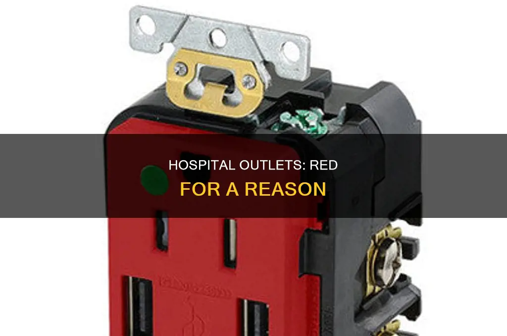why are electrical outlets red in hospitals