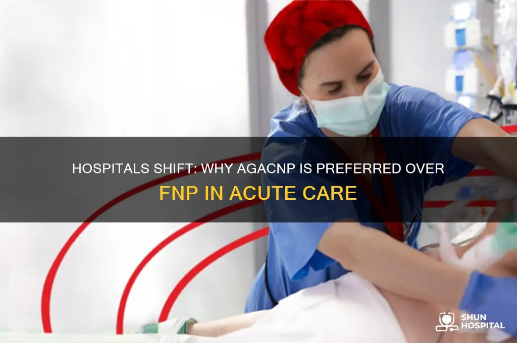 why are hospitals preferring agacnp over fnp in hospital setting