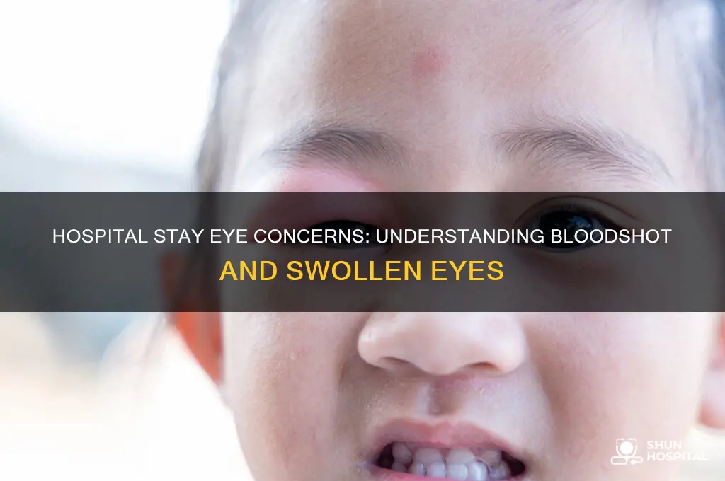 why are my eyes blood shot and swollen in hospital