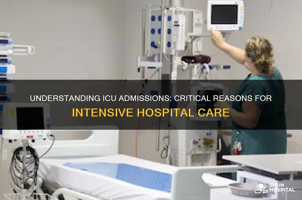 why are people put in icu at the hospital