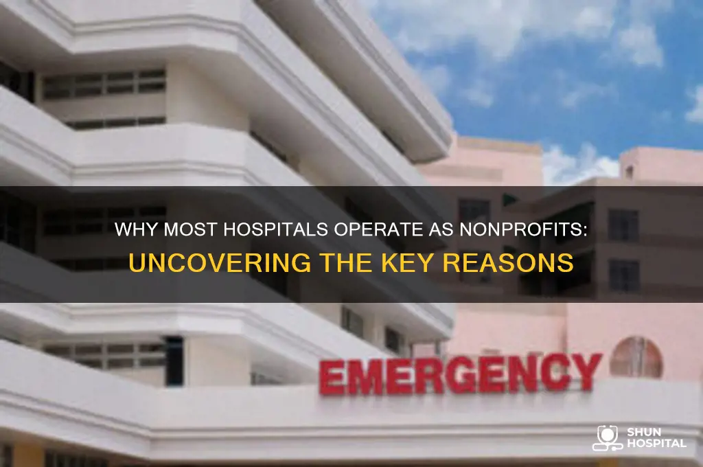 why are so many hospitals organized as non profit
