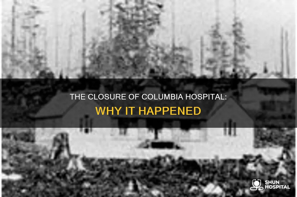 why did columbia hospital for women close