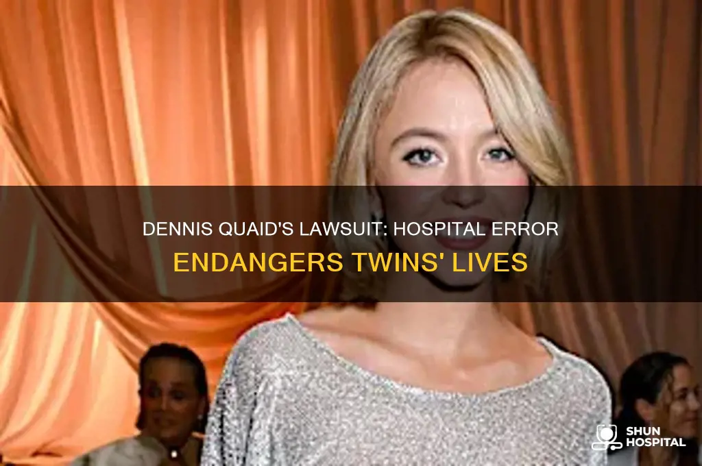 why did dennis quad sue the hospital over his twins