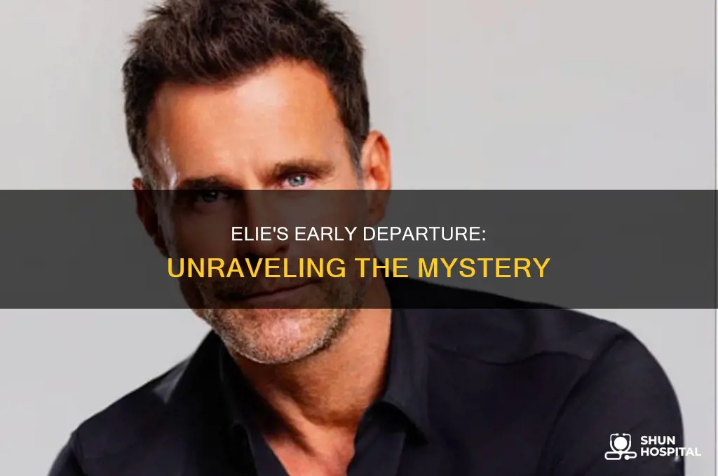 why did elie leave the hospital early