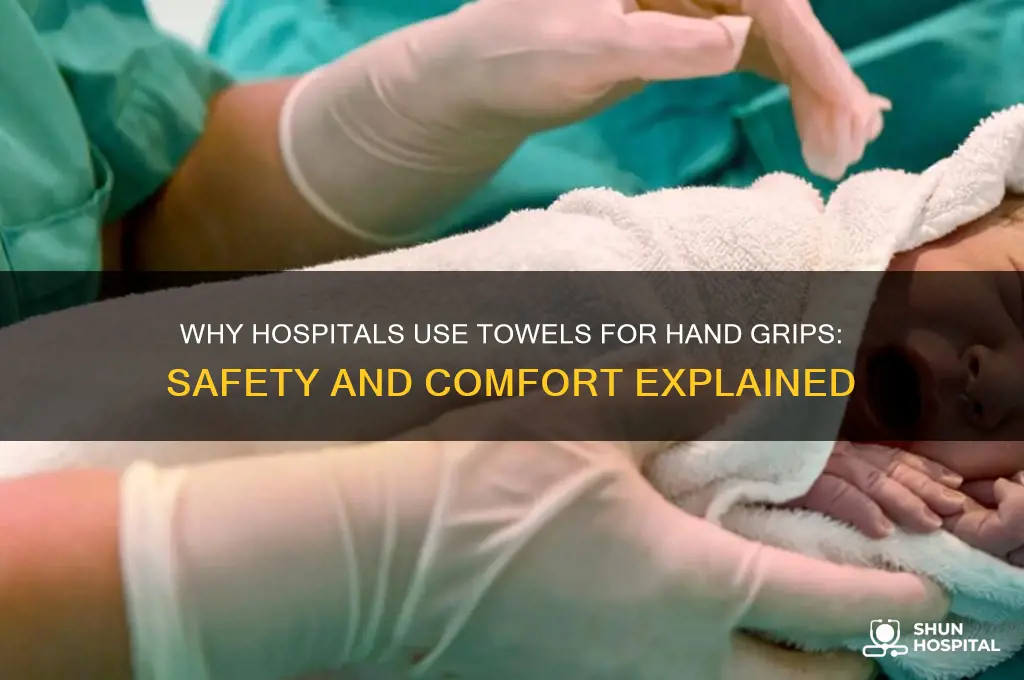 why did hospital put towel to grip in hand