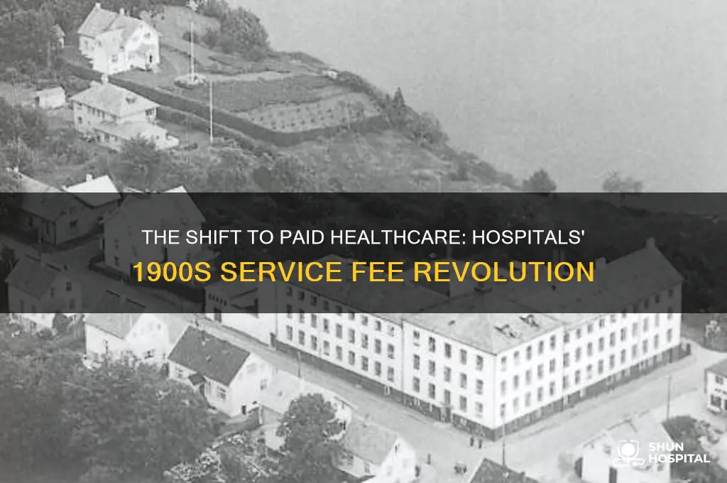 why did hospitals begin charging for their services 1900s