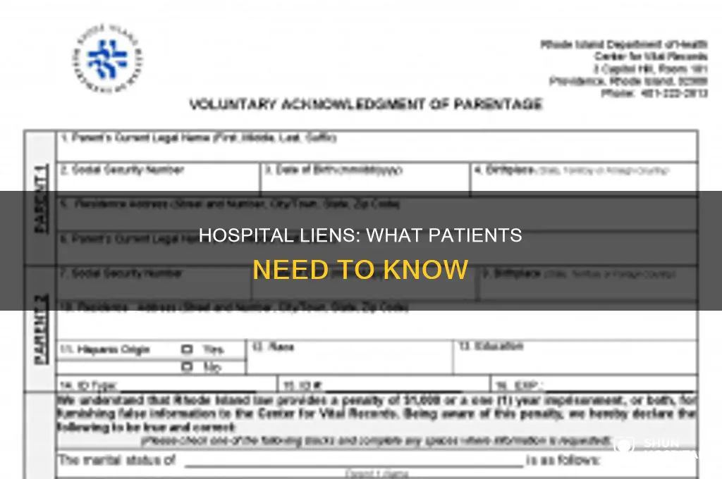 why did i receive a hospital lien