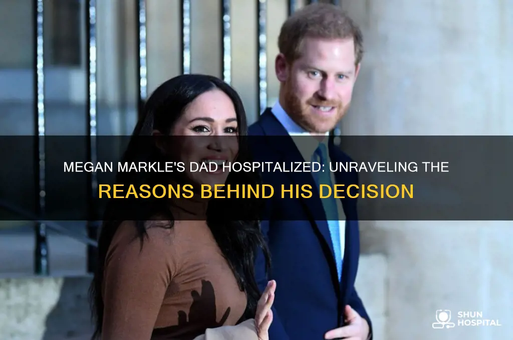 why did megan markles dad check himself into a hospital