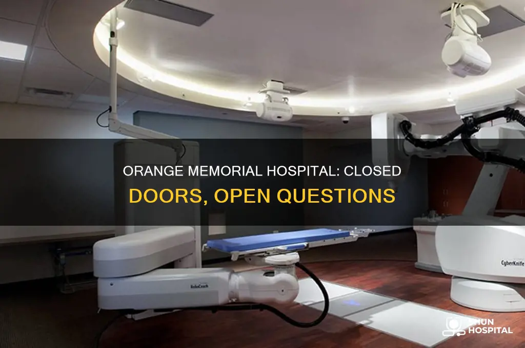 why did orange memorial hospital nj closed