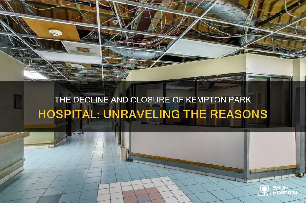 why did the old kempton park hospital closed down