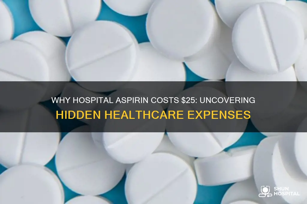 why dloes an aapirin cost 25 in the hospital