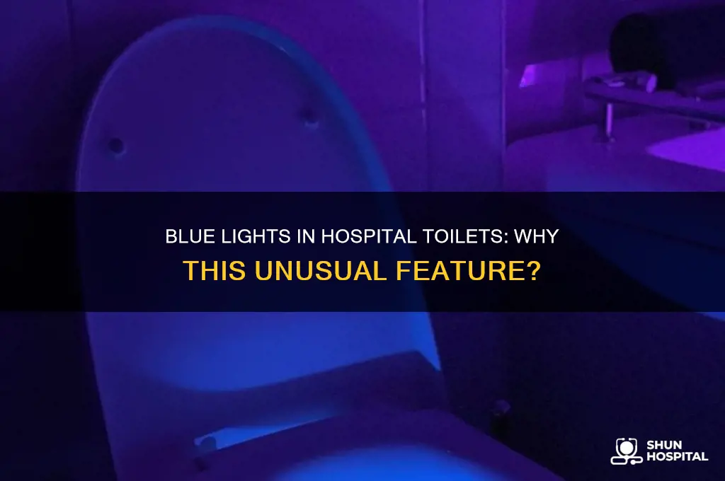 why do hospital toilets have blue lights
