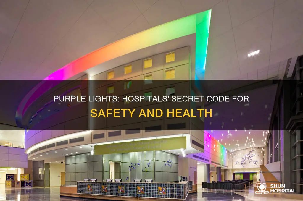 why do hospitals have purple lights outside