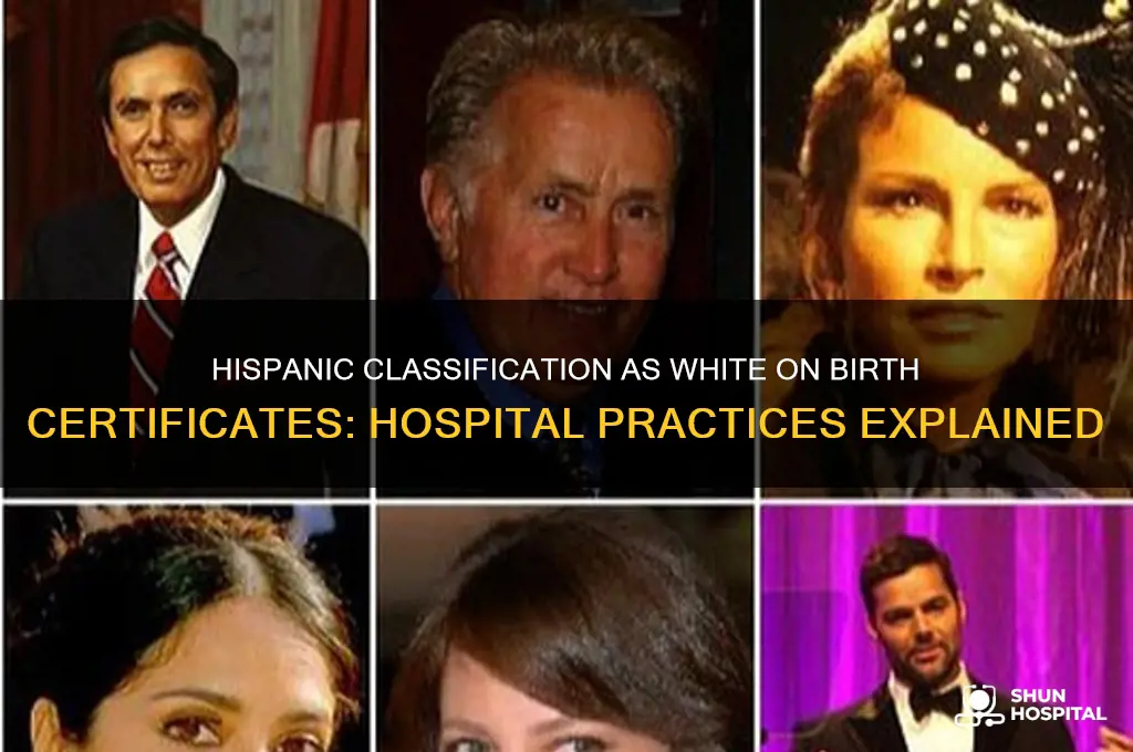 why do hospitals list hispanics as white on birth certificate