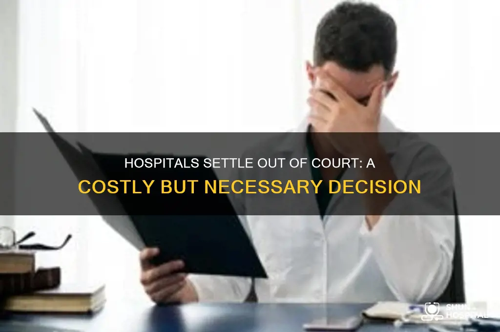 why do hospitals settle out of court