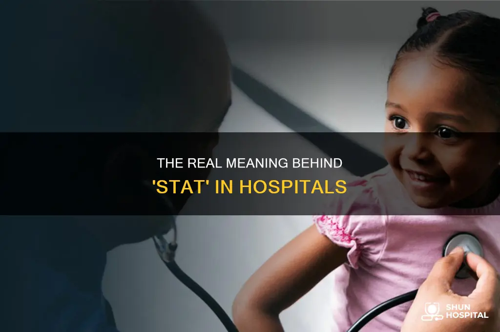 why do they say stat in hospitals