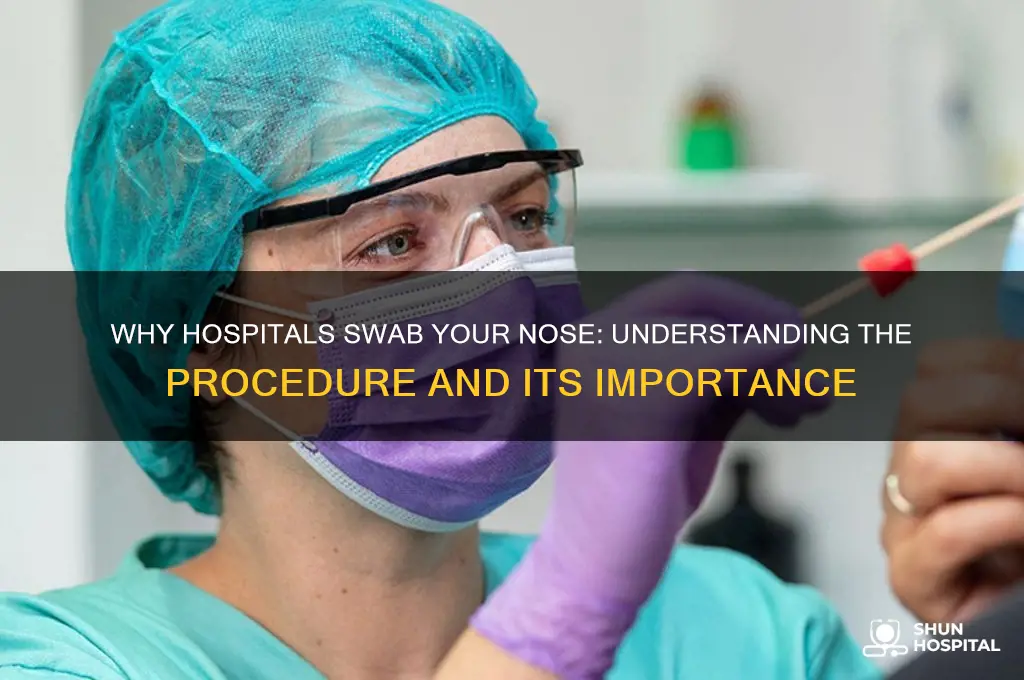 why do they swab your nose when in the hospital