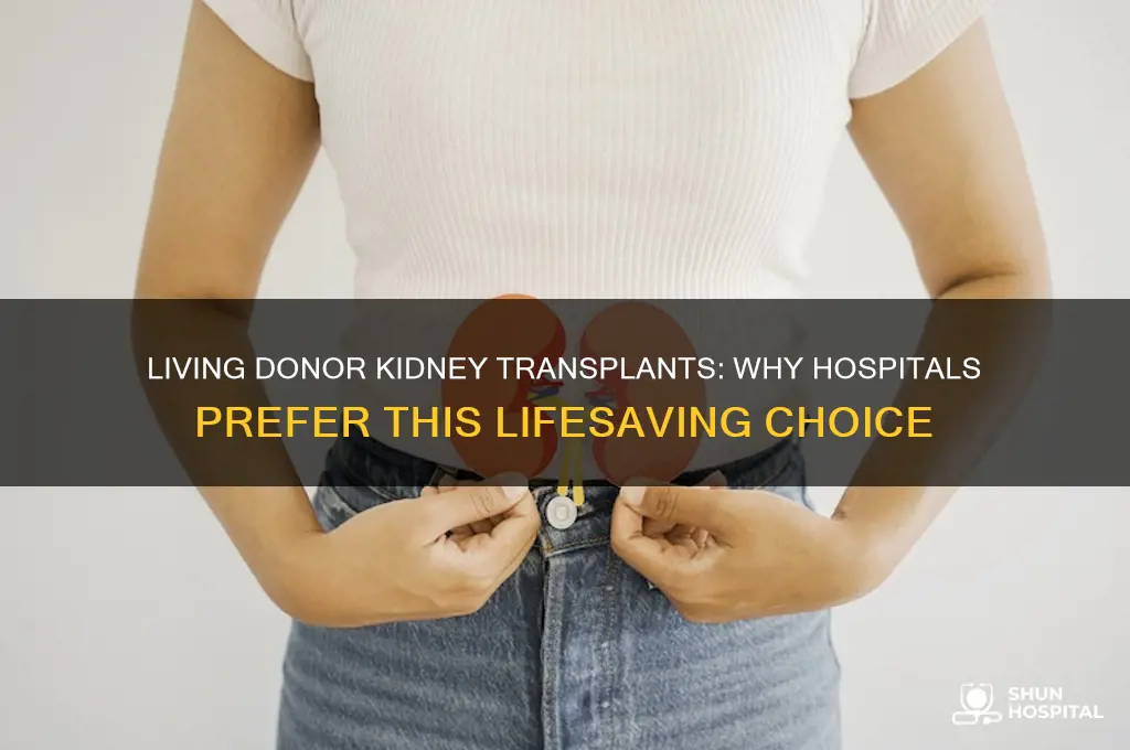 why do transplant hospitals prefer living donor kidney transplant