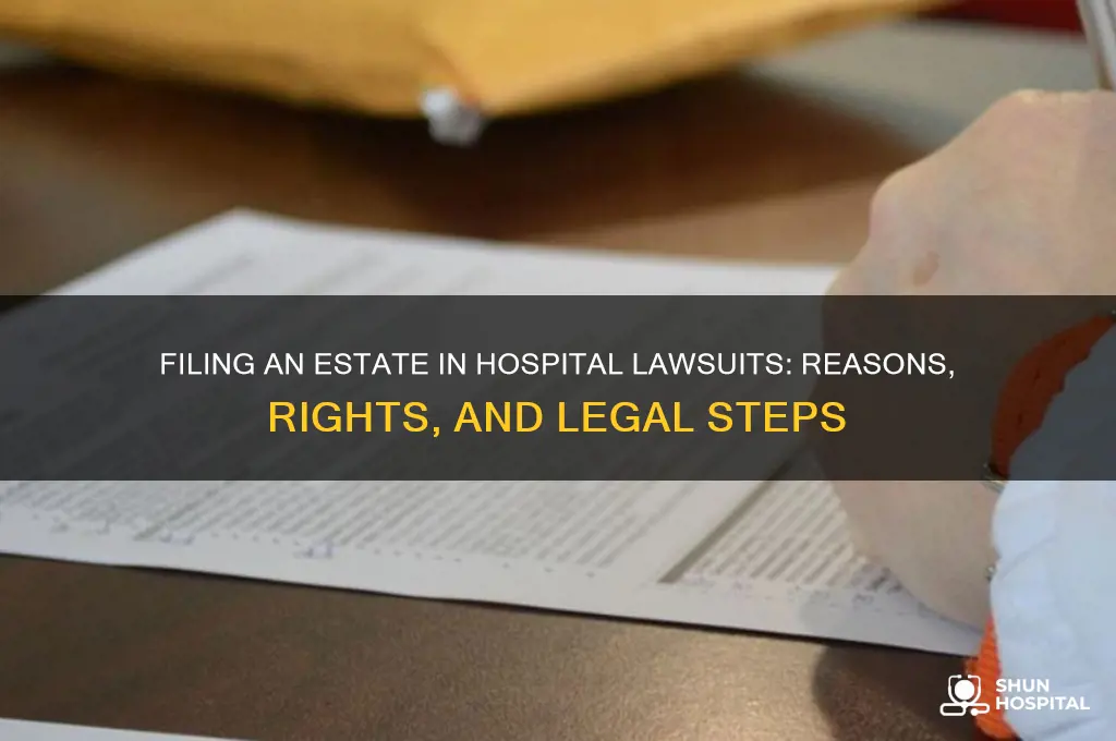 why do you file an estate in a hospital lawsuit