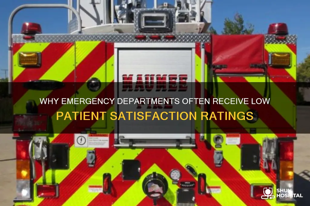why does every emergency department at hospitals have low ratings
